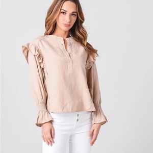 JOIE
Polli Ruffle Blouse. NWT xsmall